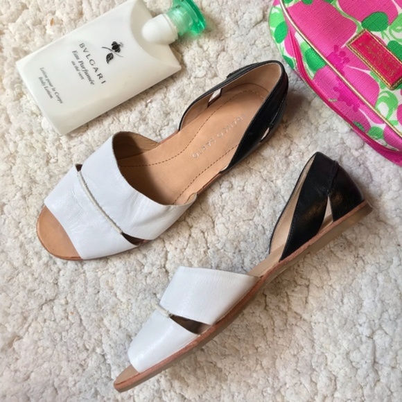 Franco Sarto Shoes - FRANCO SARTO: BLACK/ WHITE “Vivace” d’Orsay Flat